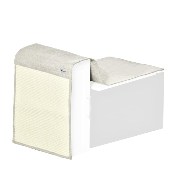 Ridsemåtte Sæt, 130x45x0.3 cm, Beige,Grå