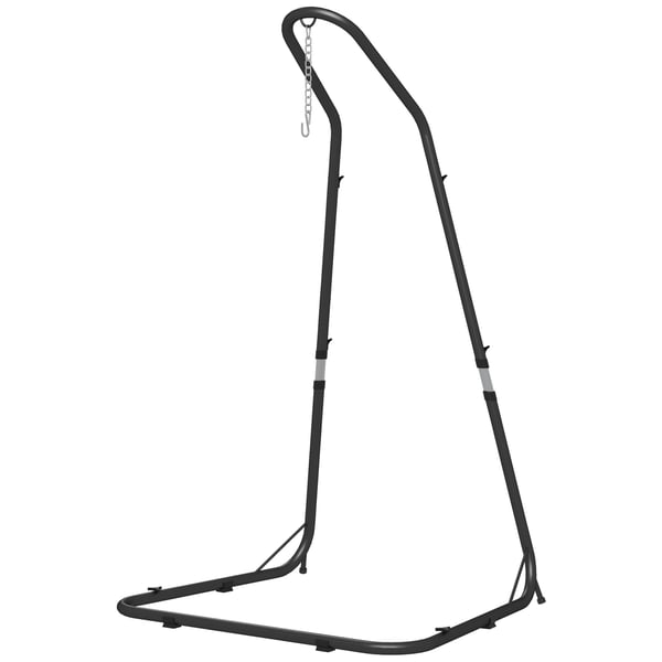Stativ för hängstol, 133x116x195-230 cm, svart