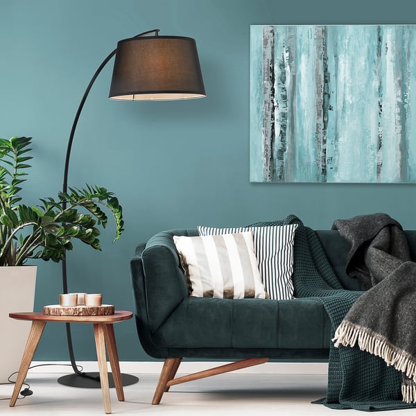 Gulvlampe, Metal, 105x47x190 cm, Sort