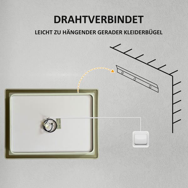 Badeværelsesspejl, LED, 80x60 cm, Sølvhvid