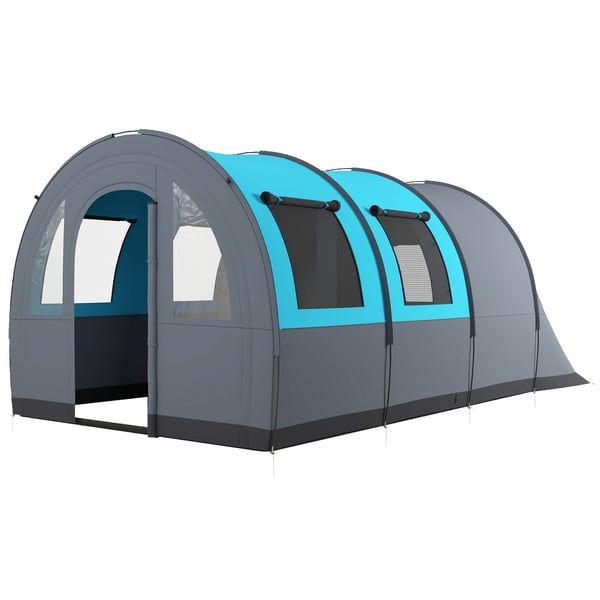 Campingtelt, 480x260x200 cm, grå