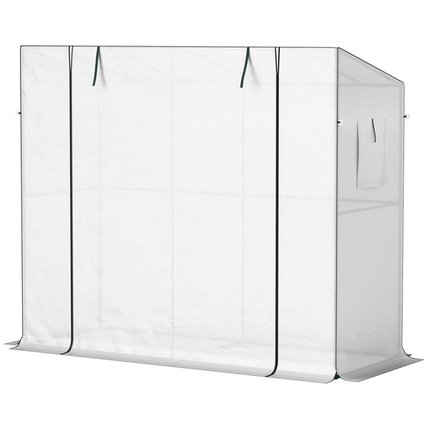 Drivhus, 200x76x170 cm, Hvid