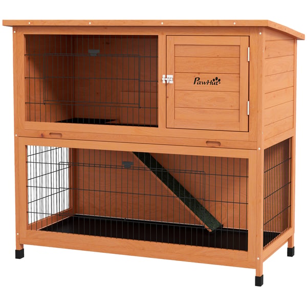 Kaninhus, 123x63x112 cm, Orange