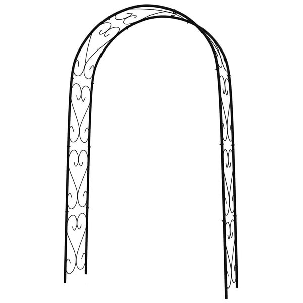 Puutarhakaari, 125x37x230 cm, Musta