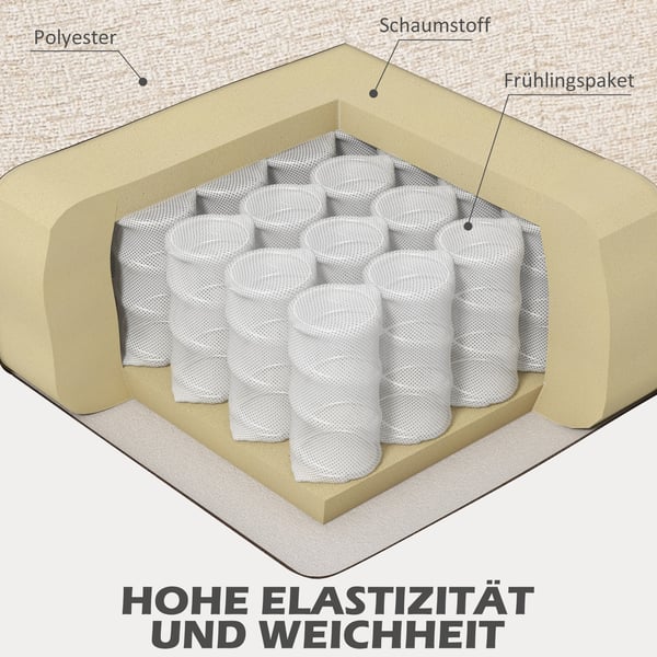 Soffa, 134x71x82 cm, Beige