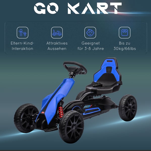 Gokart, 100x58x58,5 cm, Blå