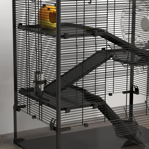 Hamsterin häkki, 78,5x48,5x80 cm, Musta