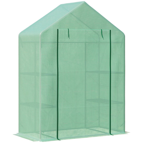Drivhus, Walk-In have drivhus med 6 hylder, 141x72x191 cm, Grøn