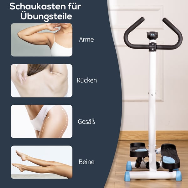 Stepper, 55x44x108 cm, Blå, Stål och ABS