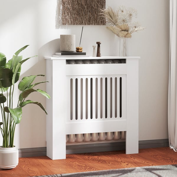 Radiatorafdækning, 79x19x81 cm, Hvid