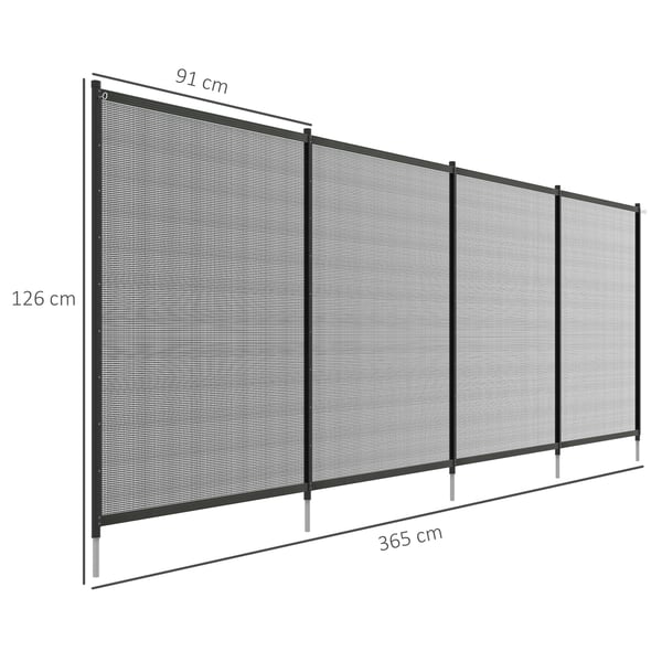 Uima-allasaita, 365x126 cm, Musta