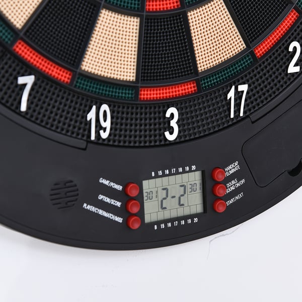 Elektronisk dartskive, 50x44x4,4 cm, Sort, Plastik