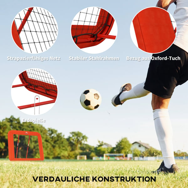 Rebounder, 128x118x108-120 cm, Rød