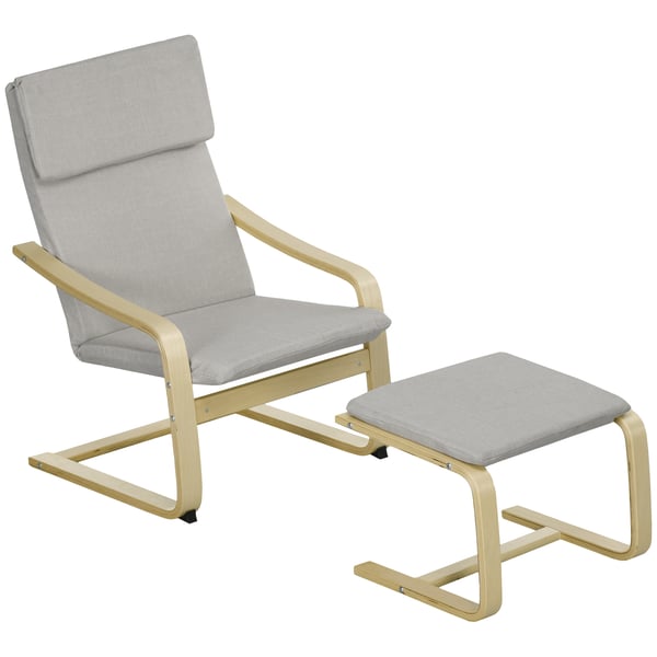 Loungestol Sæt, 66,5x80x99 cm, Lysegrå