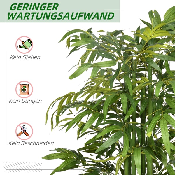 Kunstig plante, bambustræ, 180 cm, grøn