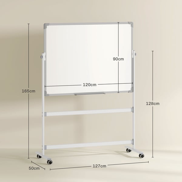 Magnetisk whiteboard, 120x90 cm, hvid