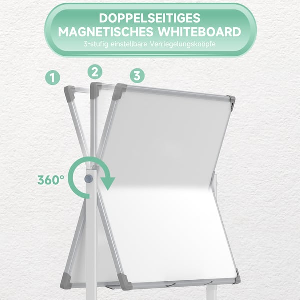 Magnetisk whiteboard, 120x90 cm, hvid