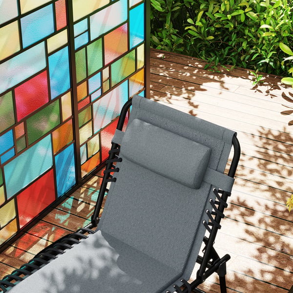 Solstol, 68x189x36 cm, Mørkegrå