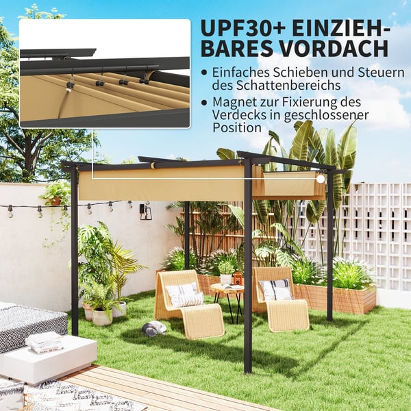 Pergola, 300x300x227 cm, Beige