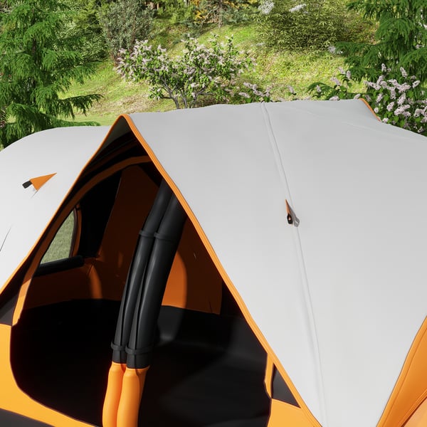 Campingtelt, 450x215x180 cm, Orange