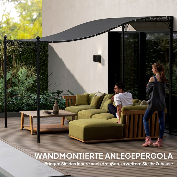 Pergola, 248x298x200 cm, Mörkgrå