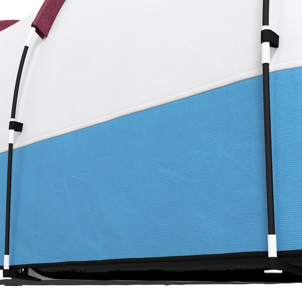 Campingtelt, 420x200x150 cm, Rød