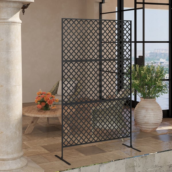 Rumdeler, 122x45x198 cm, Sort