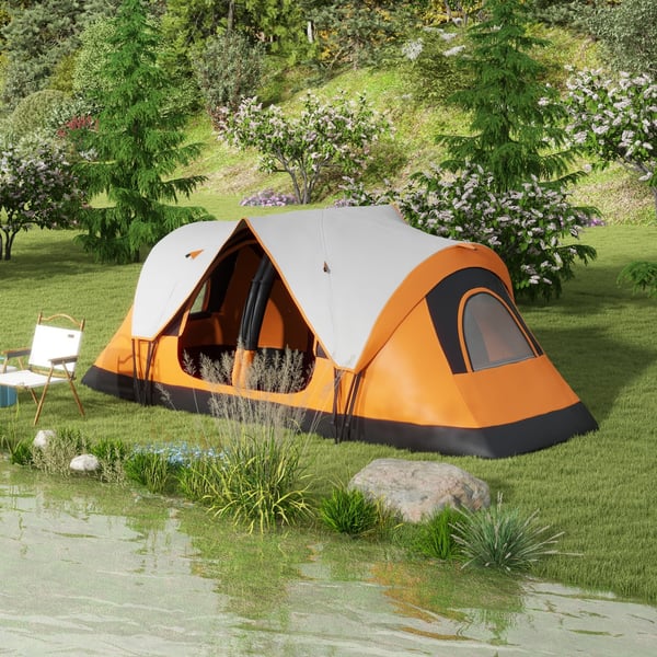 Campingtelt, 450x215x180 cm, Orange