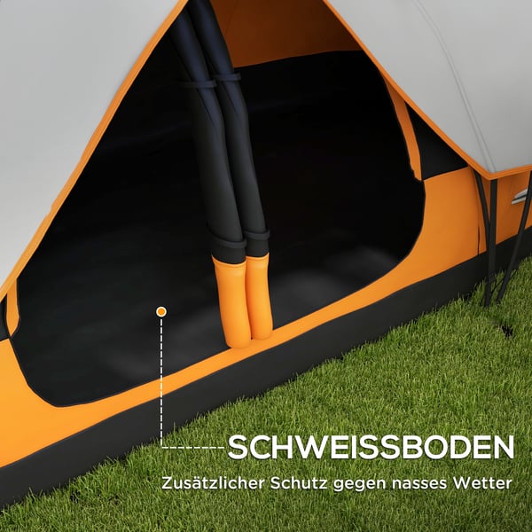 Campingtelt, 450x215x180 cm, Orange