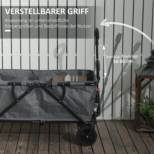 Havetrillebør, 100x55x56 cm, Mørkegrå