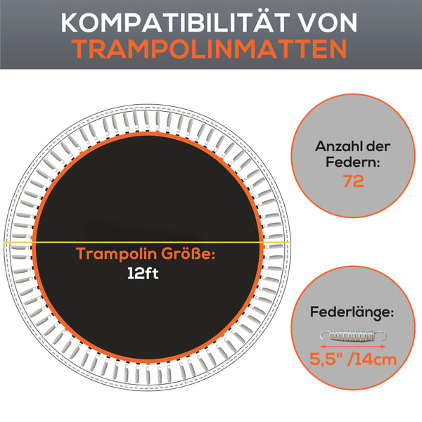 Studsmatta hoppmatta, 323 cm diameter, orange
