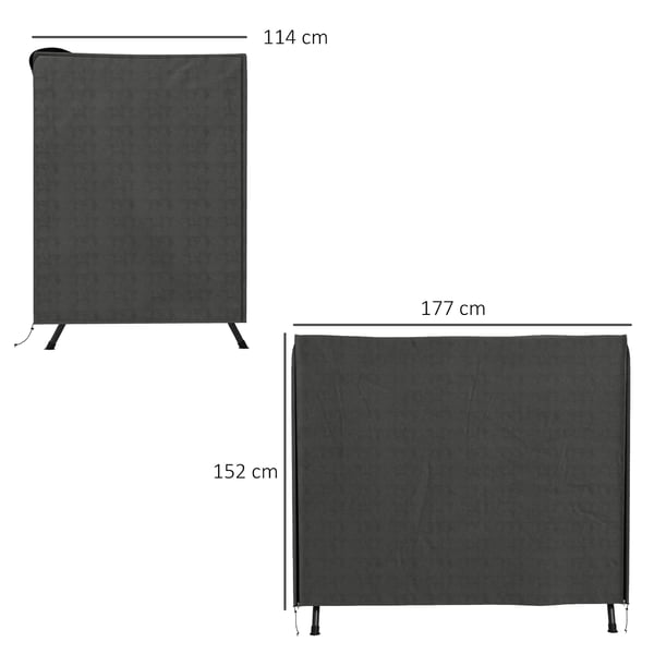 Päällinen, 177x114x152 cm, Tummanharmaa