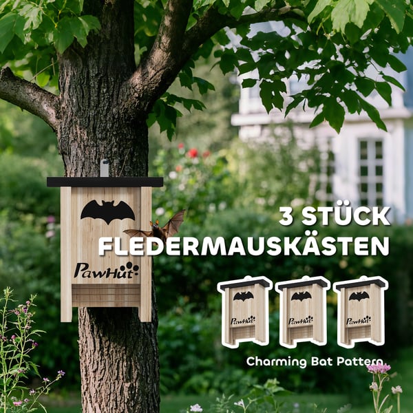 Flagermusehus, 18x6x22,5 cm, Naturlig