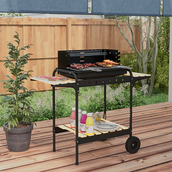 Kolgrill, 103x47x95 cm, Svart