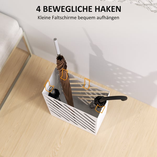 Parasolholder, 28x14x41 cm, Hvid