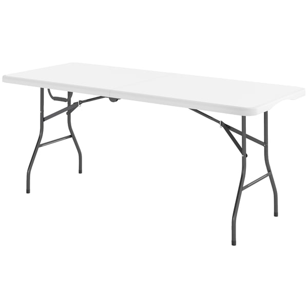 Sammenklappeligt havebord, 180x74x74 cm, hvid