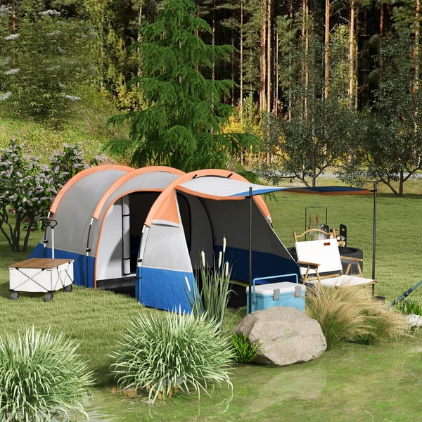 Campingtelt, 420x200x150 cm, Orange