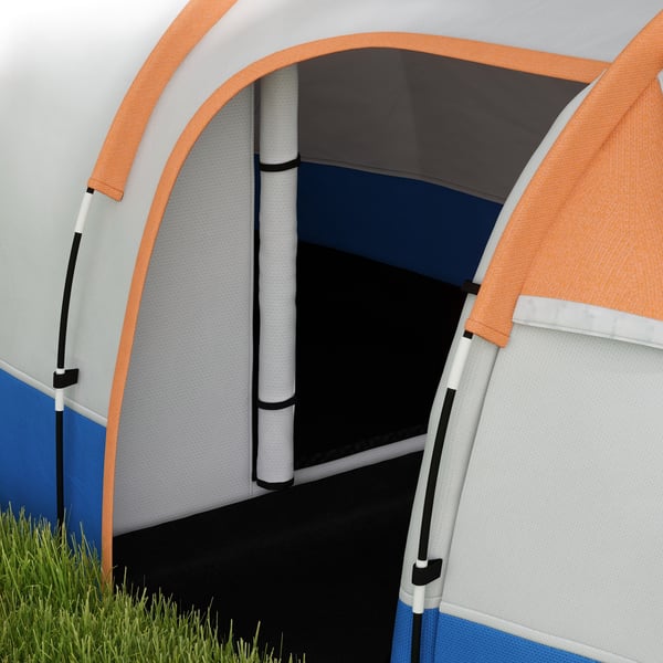 Campingtelt, 420x200x150 cm, Orange