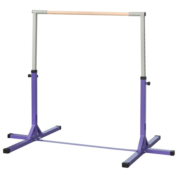 Voimistelun vaakapalkki, 194x121x92-150 cm, violetti