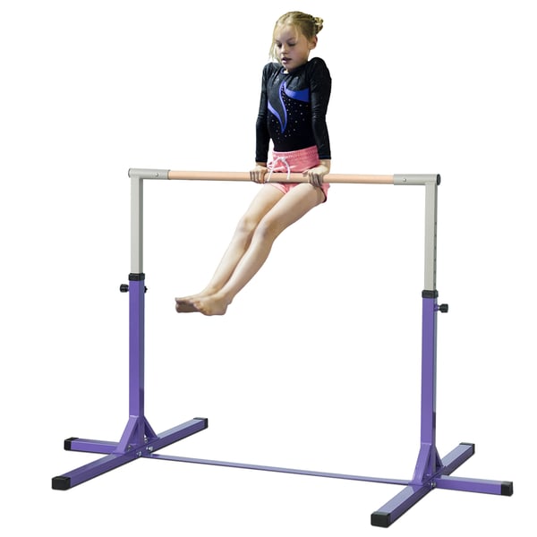 Voimistelun vaakapalkki, 194x121x92-150 cm, violetti
