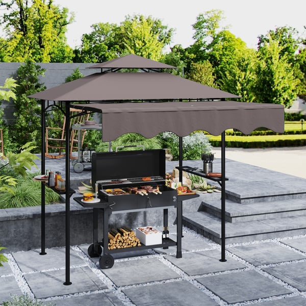 BBQ Pavillon, 242x149x248 cm, Brun