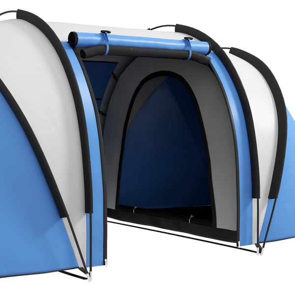 Campingtelt, 450x220x180 cm, Blå