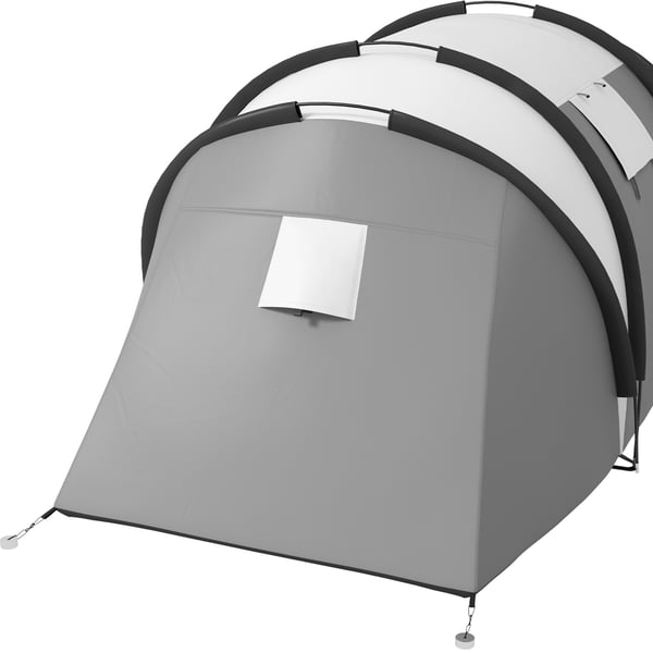 Campingtält, 450x220x180 cm, Grå