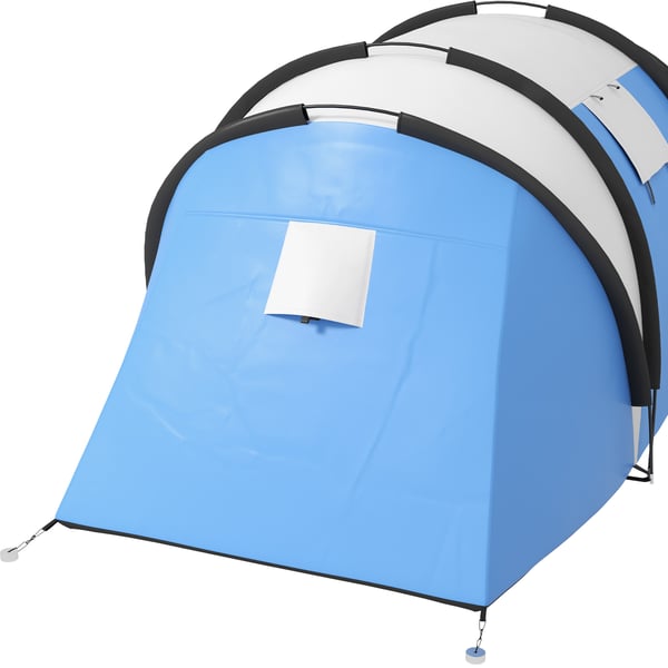 Campingtelt, 450x220x180 cm, Blå
