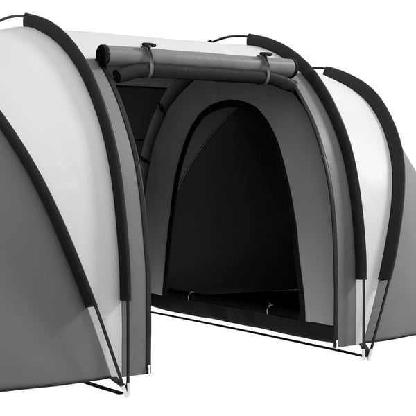 Campingtält, 450x220x180 cm, Grå