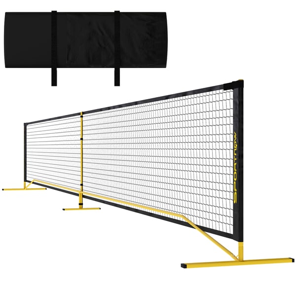 Pickleballnät, 670x60x92 cm, Gul Svart