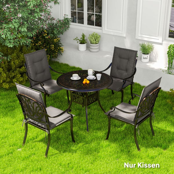 Sittdyna Set, 108x50x5 cm, Mörkgrå