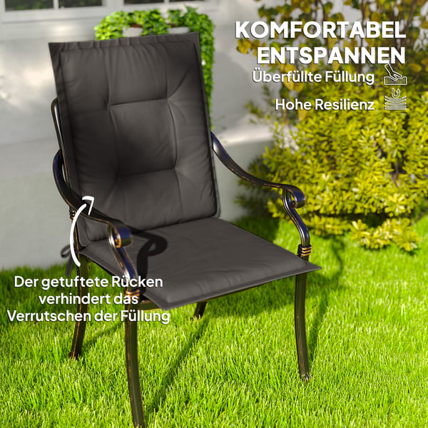 Sittdyna Set, 108x50x5 cm, Mörkgrå