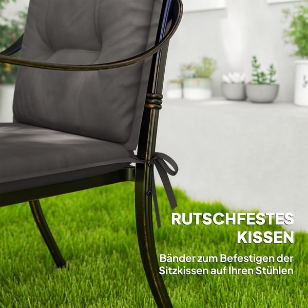 Sittdyna Set, 108x50x5 cm, Mörkgrå