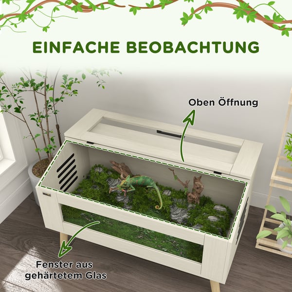 Terrarium, 100x50x60 cm, Brun